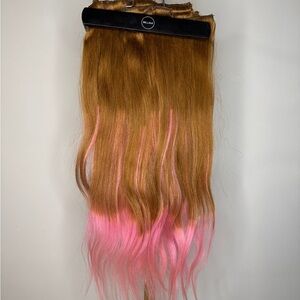 BELLAMI Brown and Pink Ombre Hair Extensions